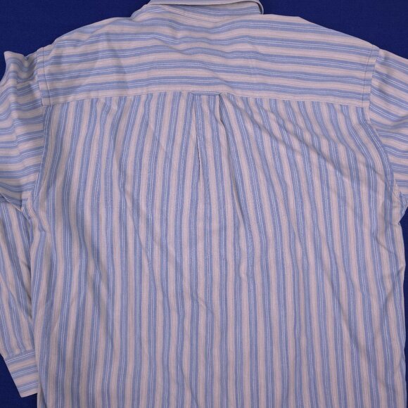 VTG Savane Mens SZ M Process 2000 Soft Wash no wrinkles Striped Shirt - Picture 9 of 10